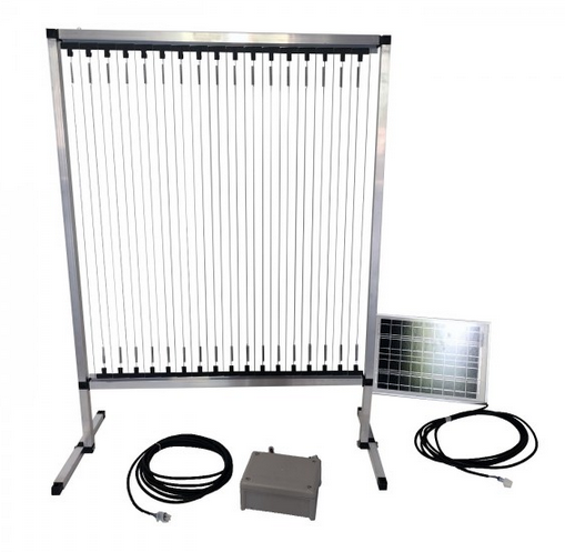 harpe éléctrique avec panneau solaire